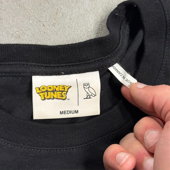 Rare OvO x Looney Tunes Long Sleeve Shirt Black Drake Octbers Very Own Medium - Picture 5 of 7